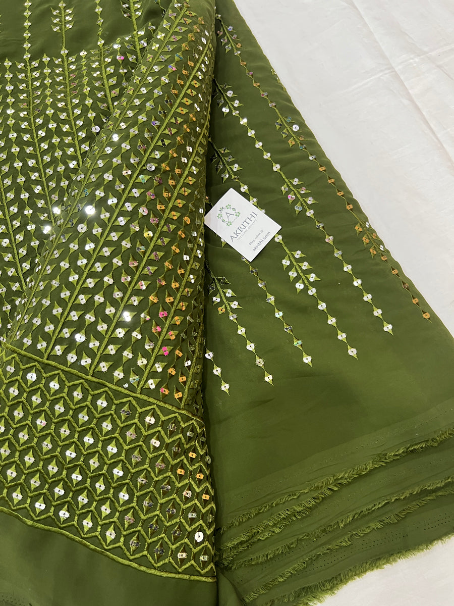 Embroidered georgette fabric