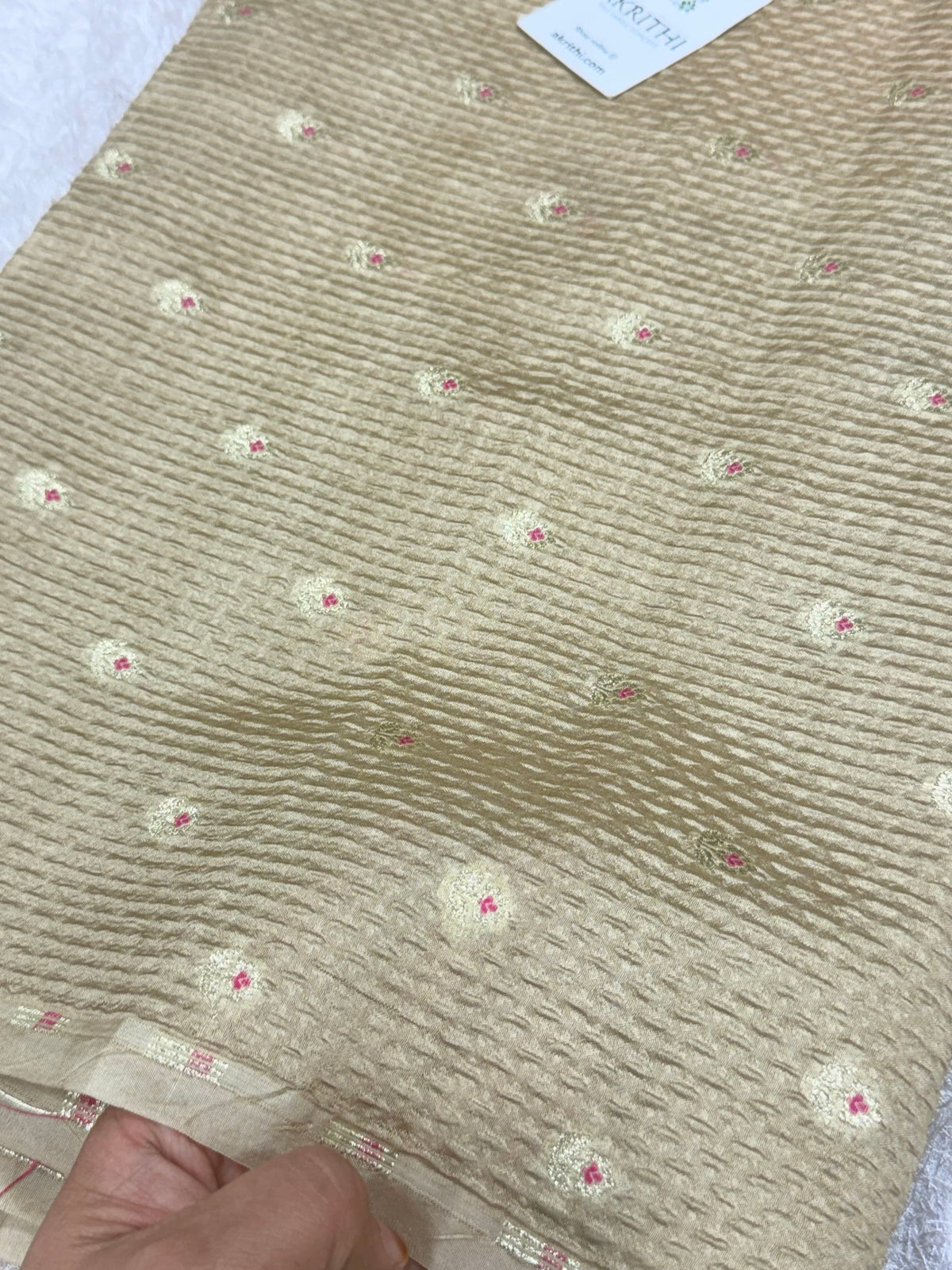 Banarasi meenakari pure dupion silk fabric