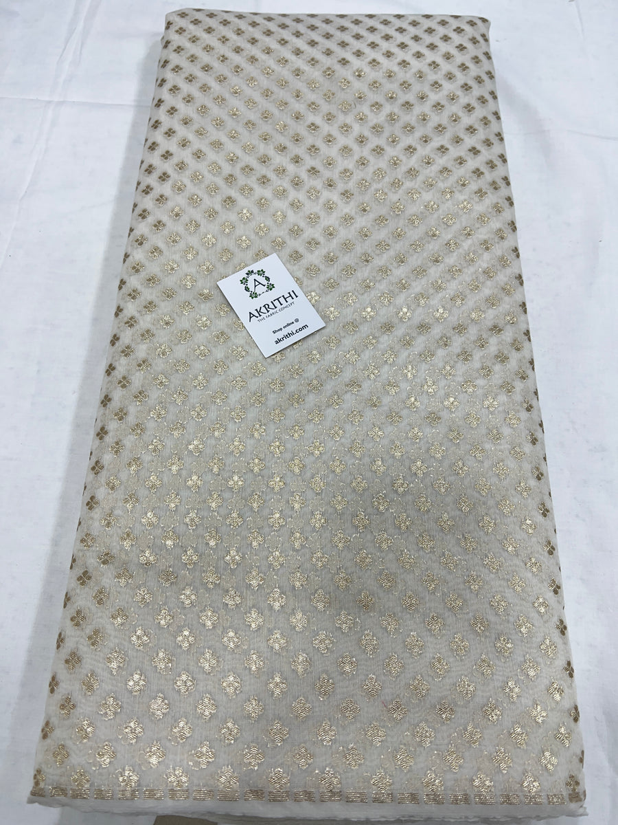 Dyeable banarasi Handloom chanderi lurex fabric