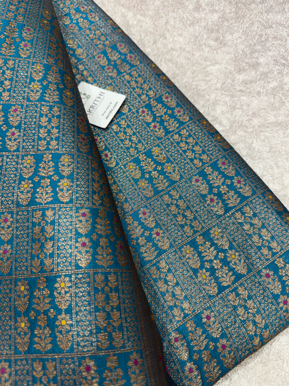 Pure Banarasi brocade antique zari fabric