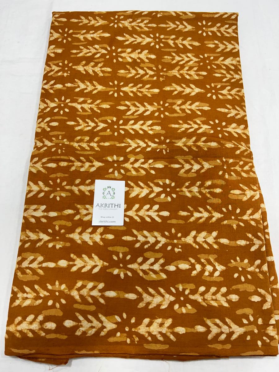 Dabu block Printed pure cotton fabric