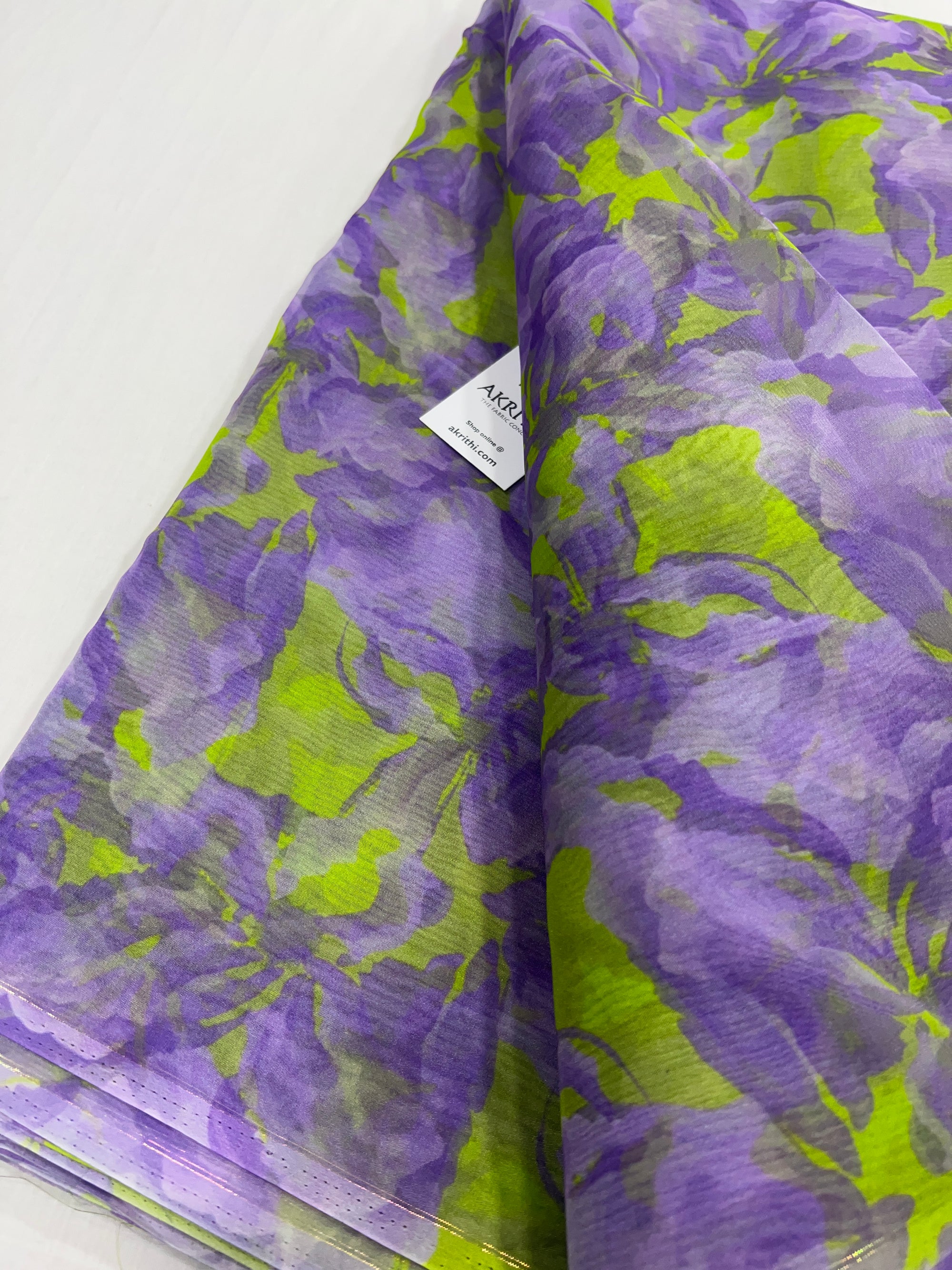 Printed organza fabric