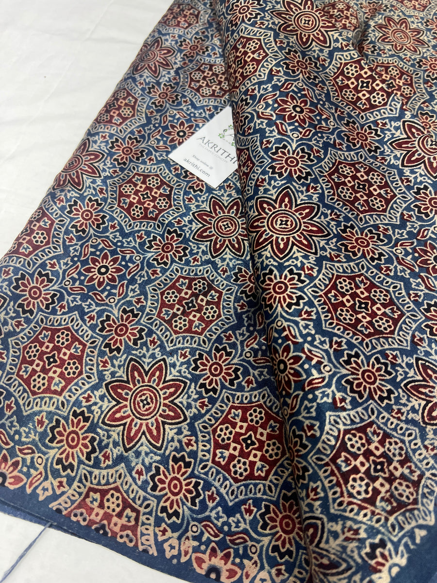 Ajrakh mushru fabric