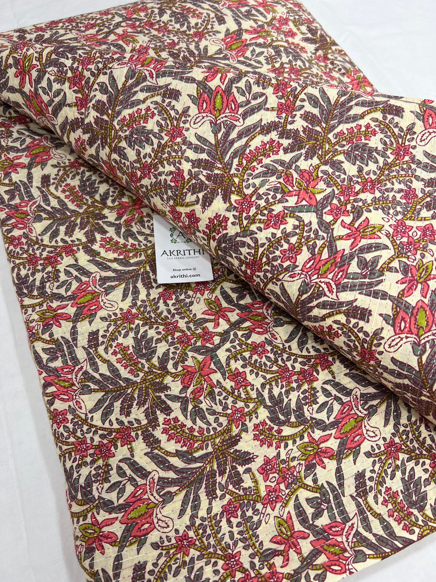 Kantha Printed pure cotton fabric