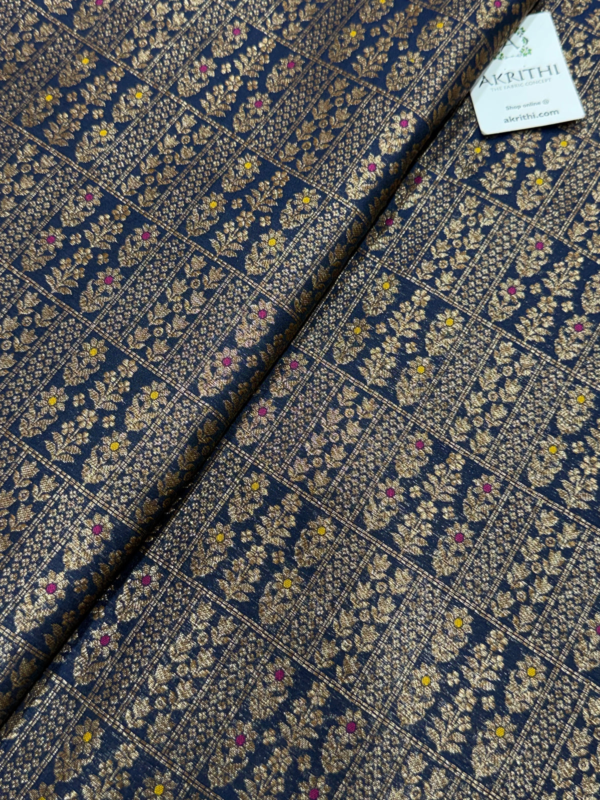 Pure Banarasi brocade antique zari fabric