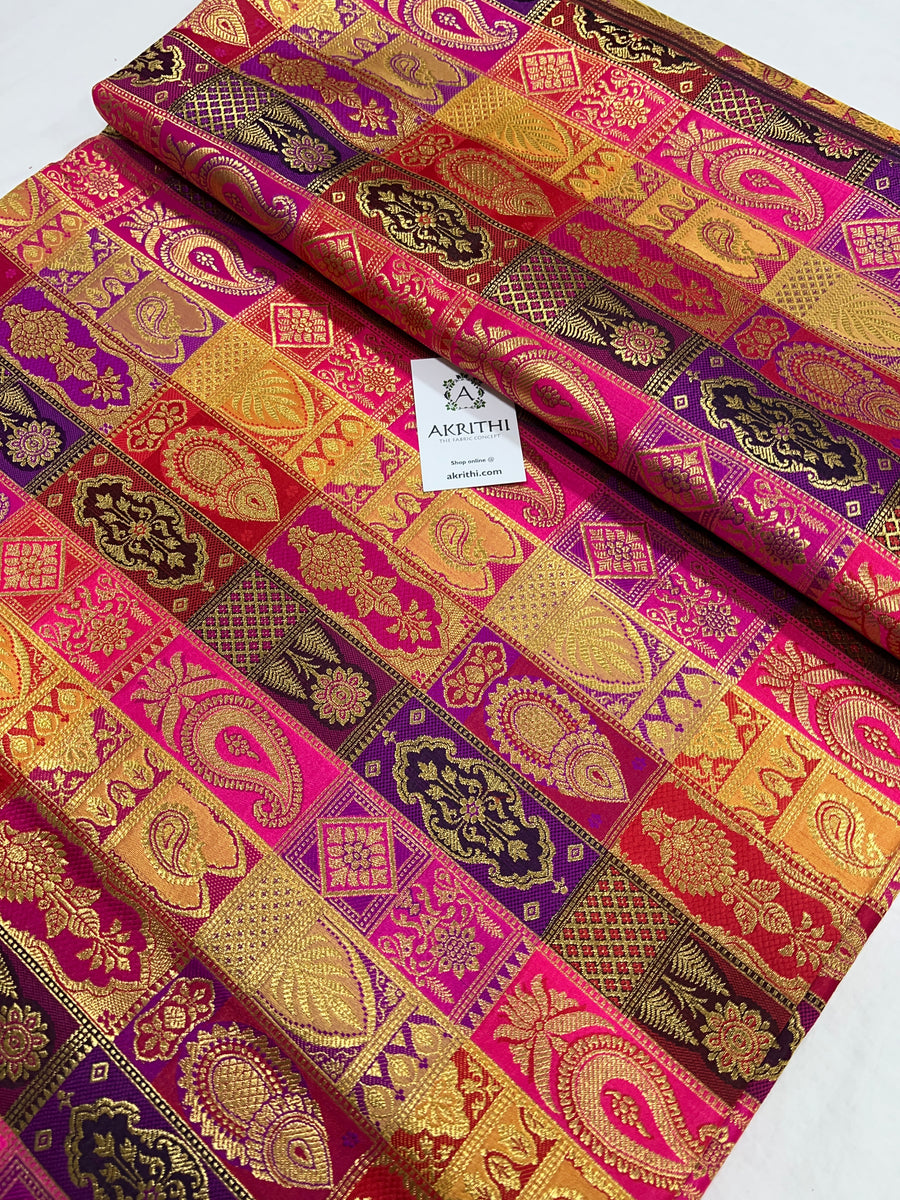 Pure Banarasi brocade fabric