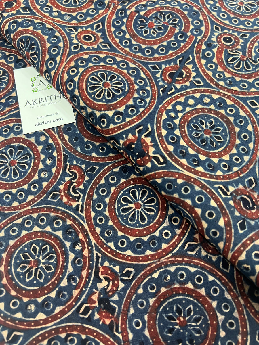 Ajrakh pure cotton fabric