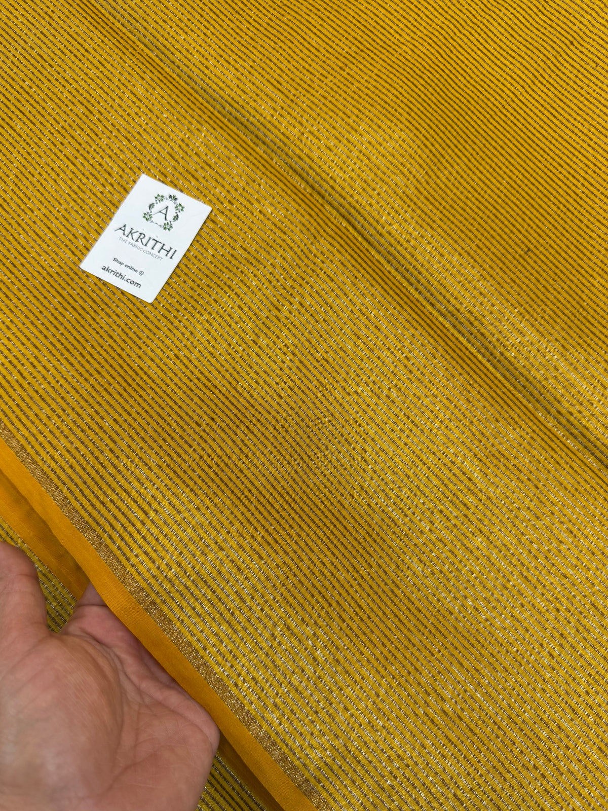 Pure Banarasi brocade striped antique zari fabric
