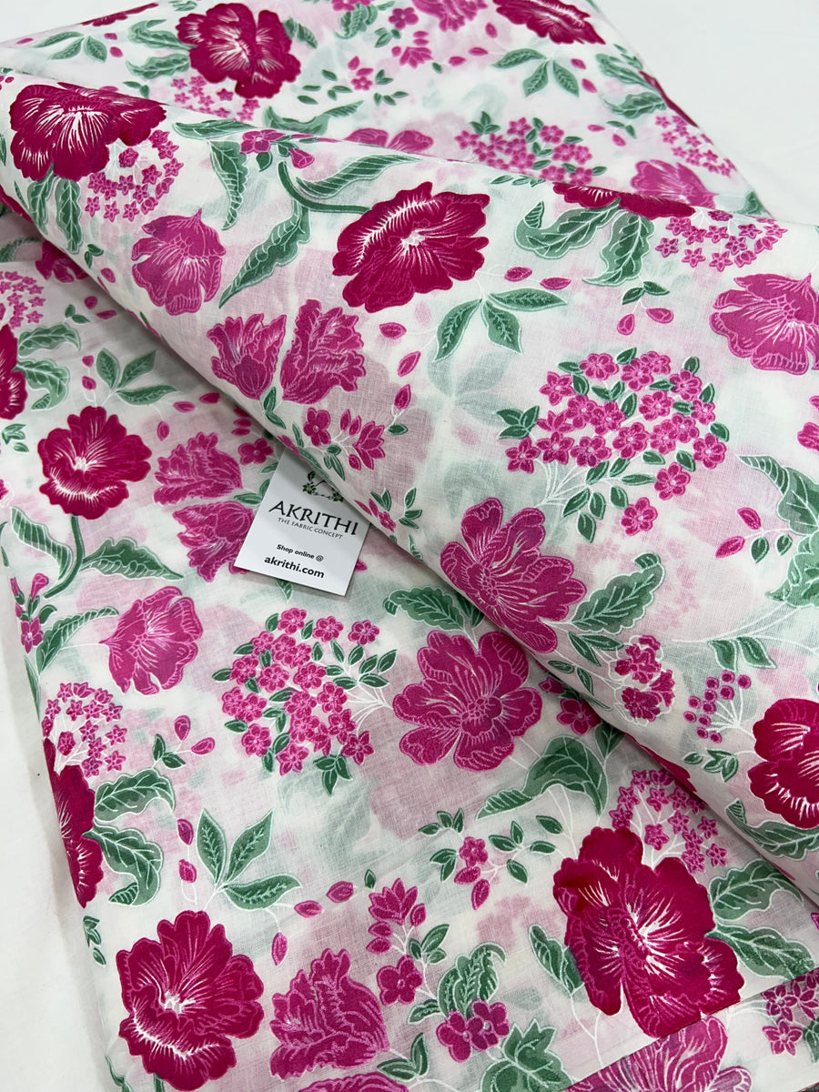 Printed pure cotton fabric