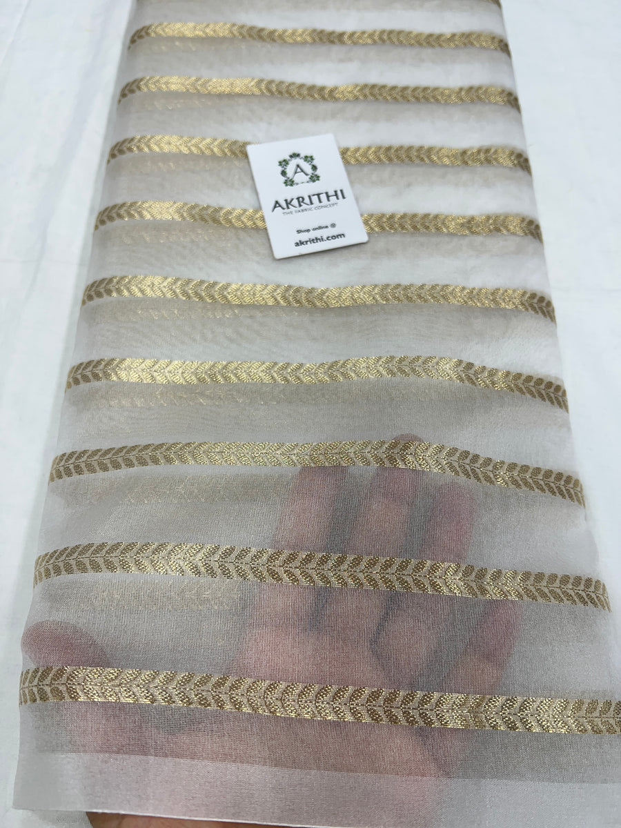 Dyeable banarasi organza fabric