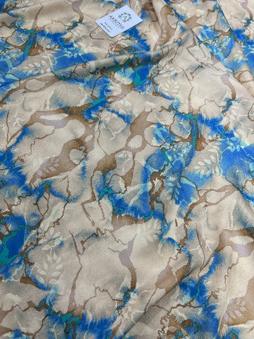 Digital printed modal satin fabric