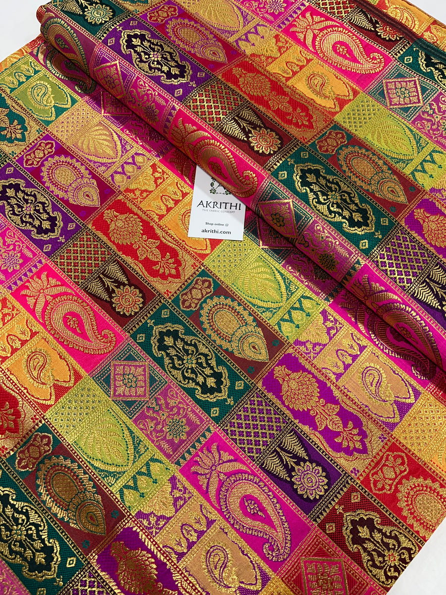 Pure Banarasi brocade fabric