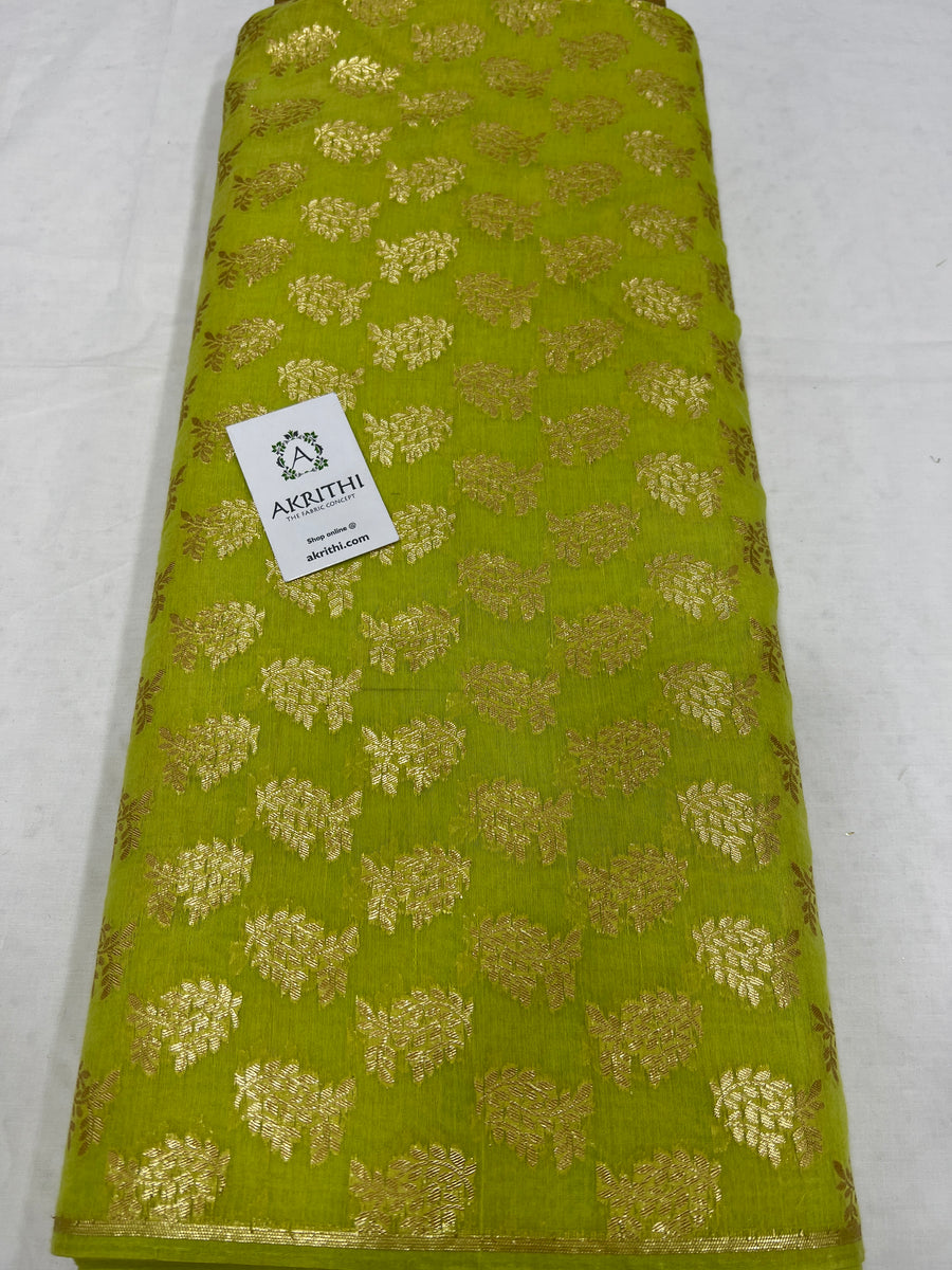 Banarasi chanderi cotton  lurex fabric