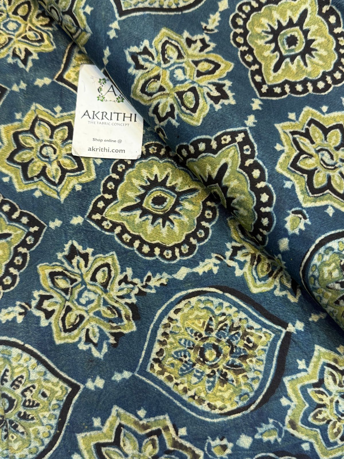 Ajrakh pure mashru silk fabric