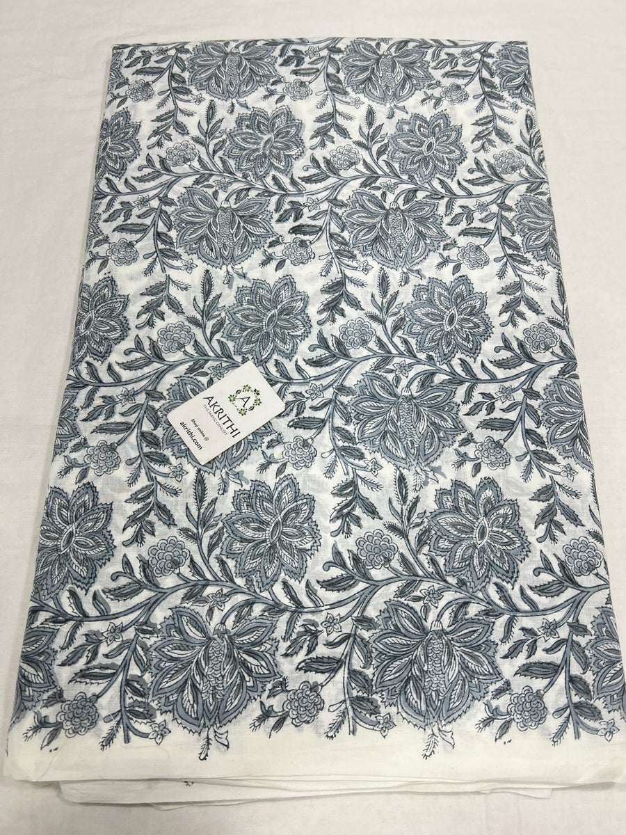 Hand block Printed pure cotton fabric