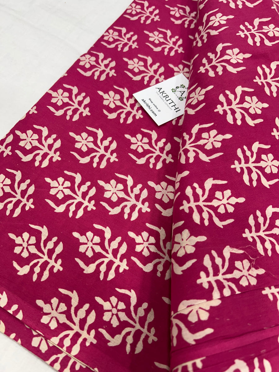 Dabu block Printed pure cotton fabric