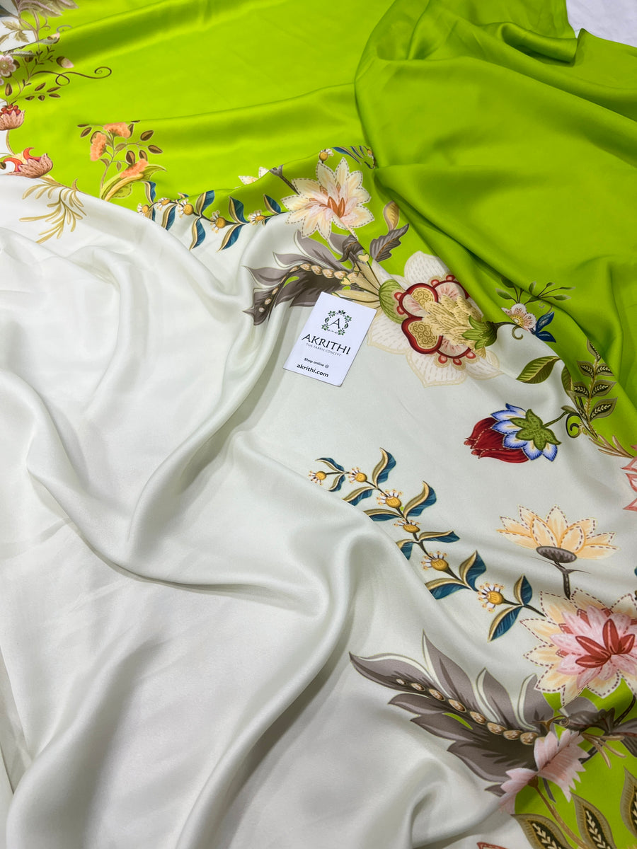 Digital printed modal satin fabric