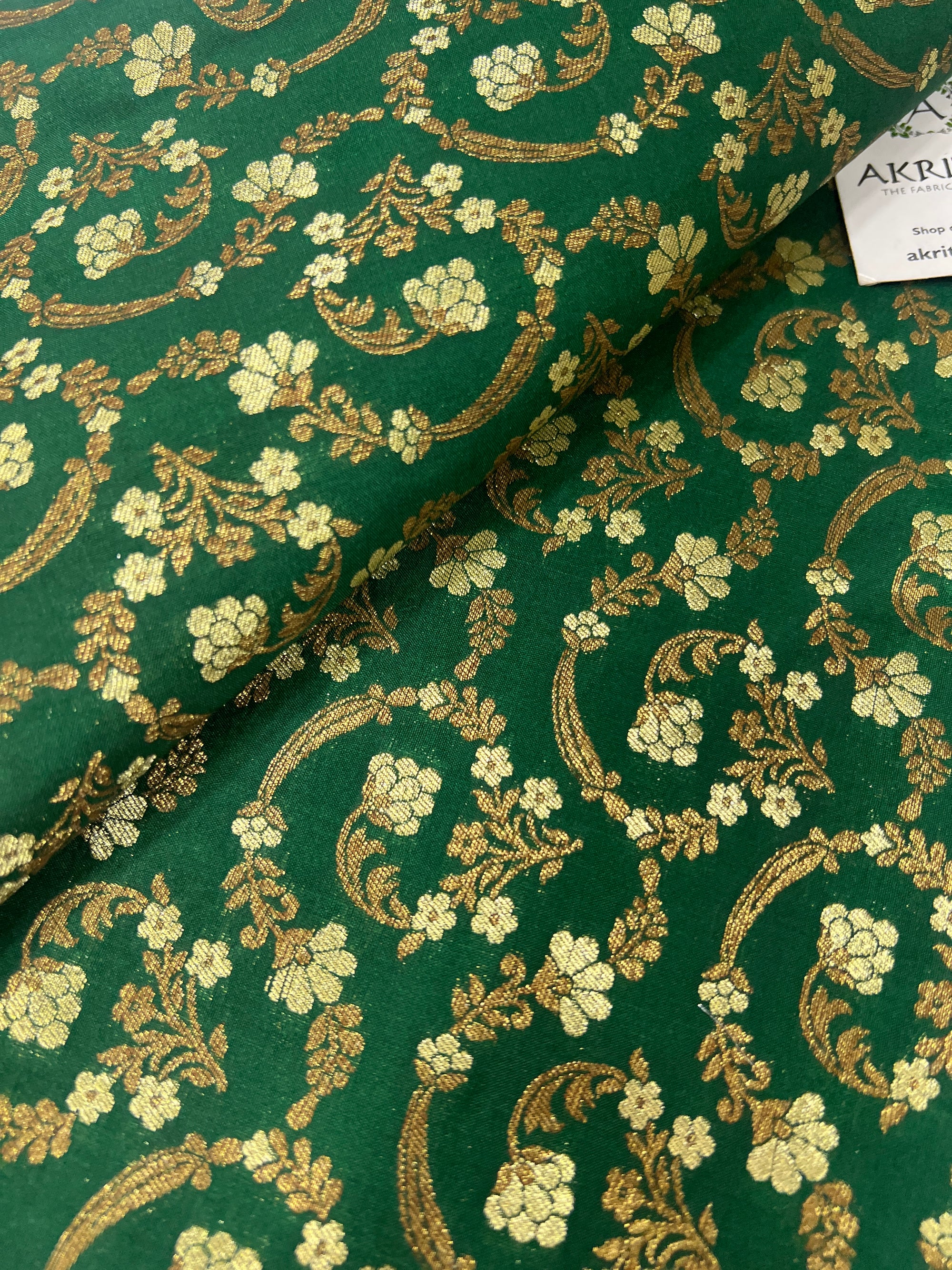 Pure Banarasi brocade fabric