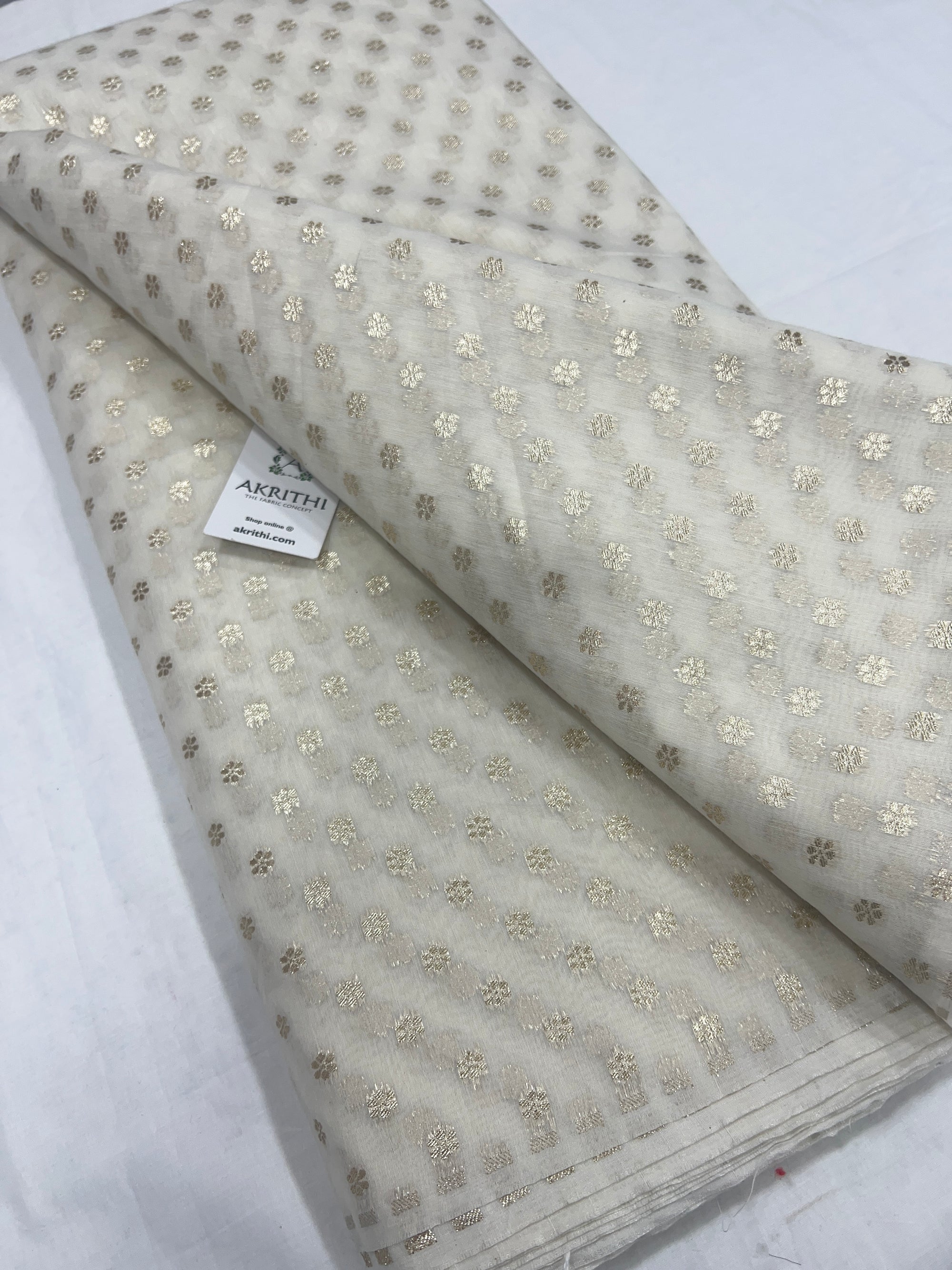 Dyeable banarasi Handloom chanderi lurex fabric