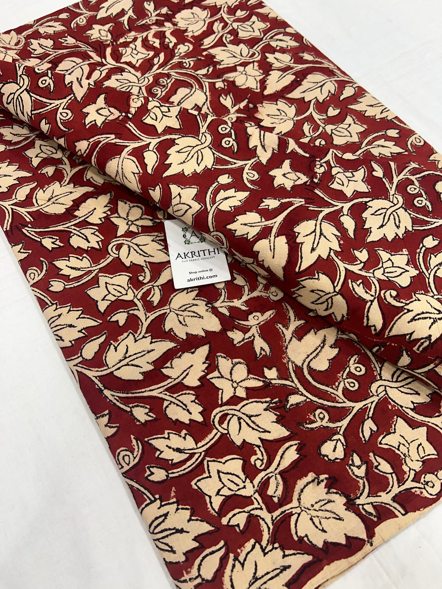 Hand block Printed pure cotton fabric