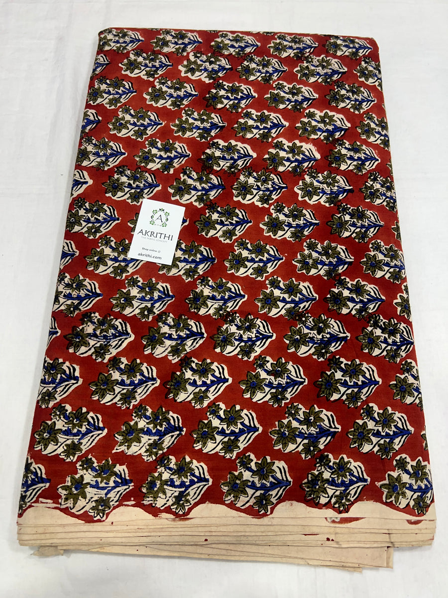 Hand block Printed pure cotton fabric