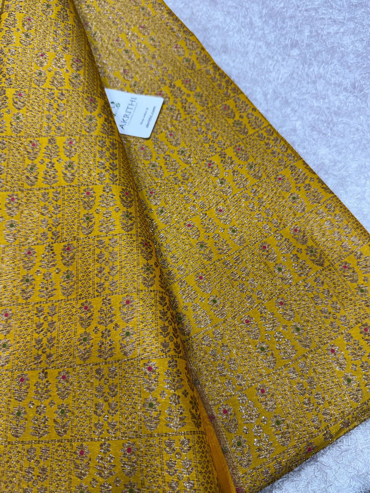 Pure Banarasi brocade antique zari fabric