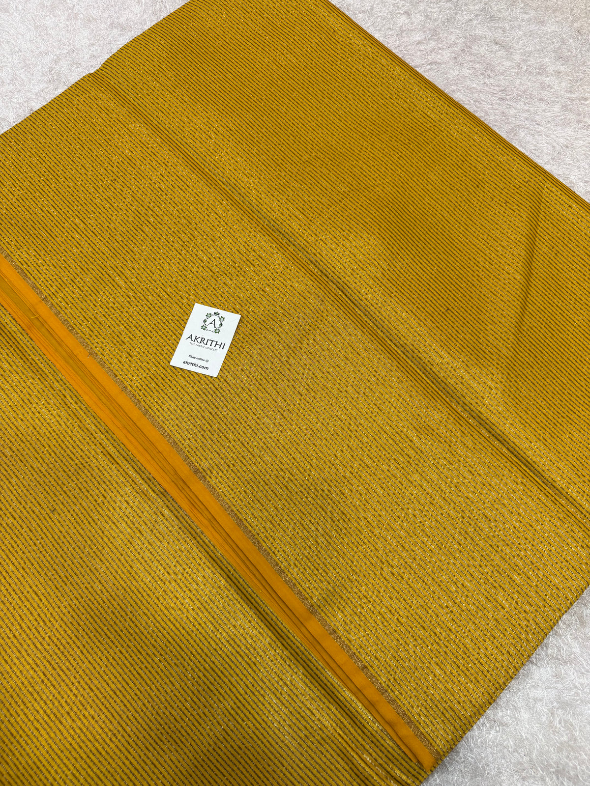 Pure Banarasi brocade striped antique zari fabric