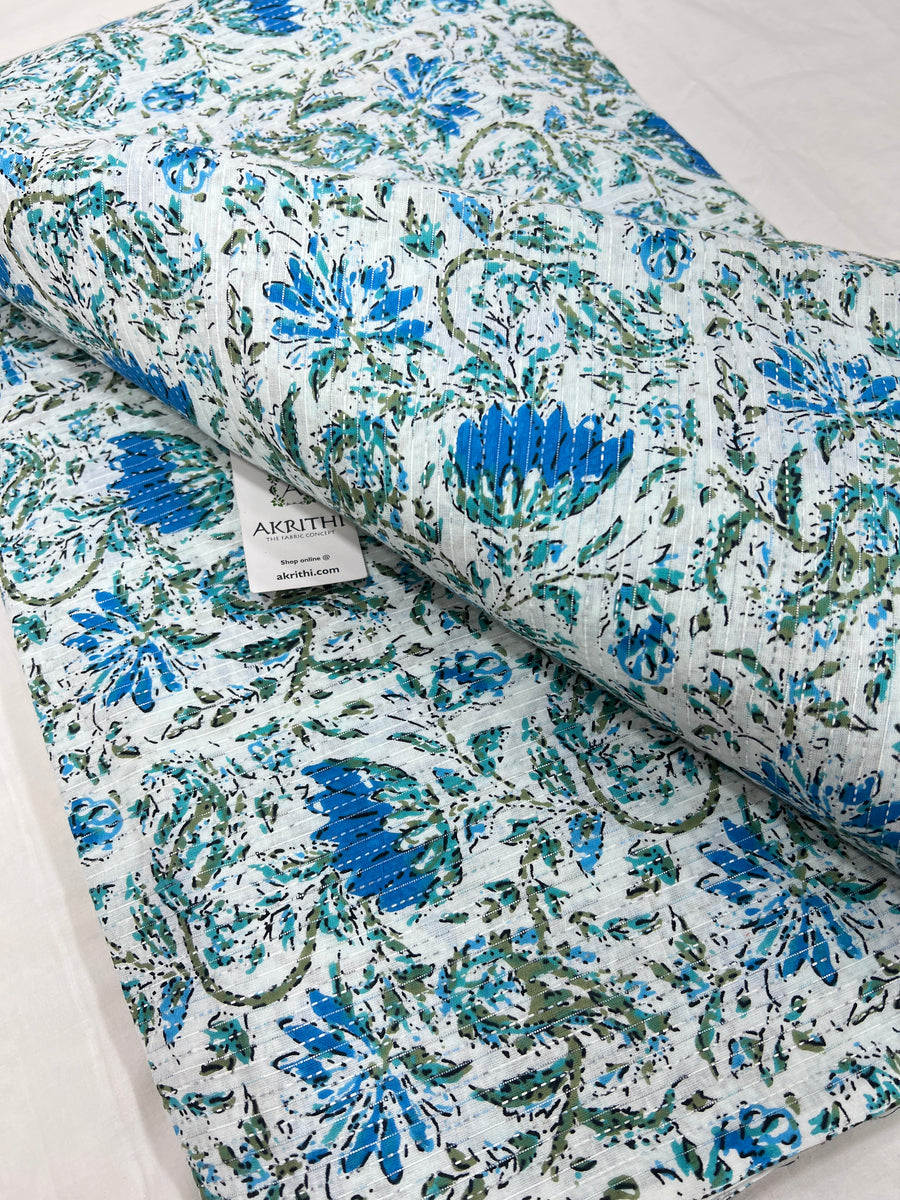 Kantha Printed pure cotton fabric