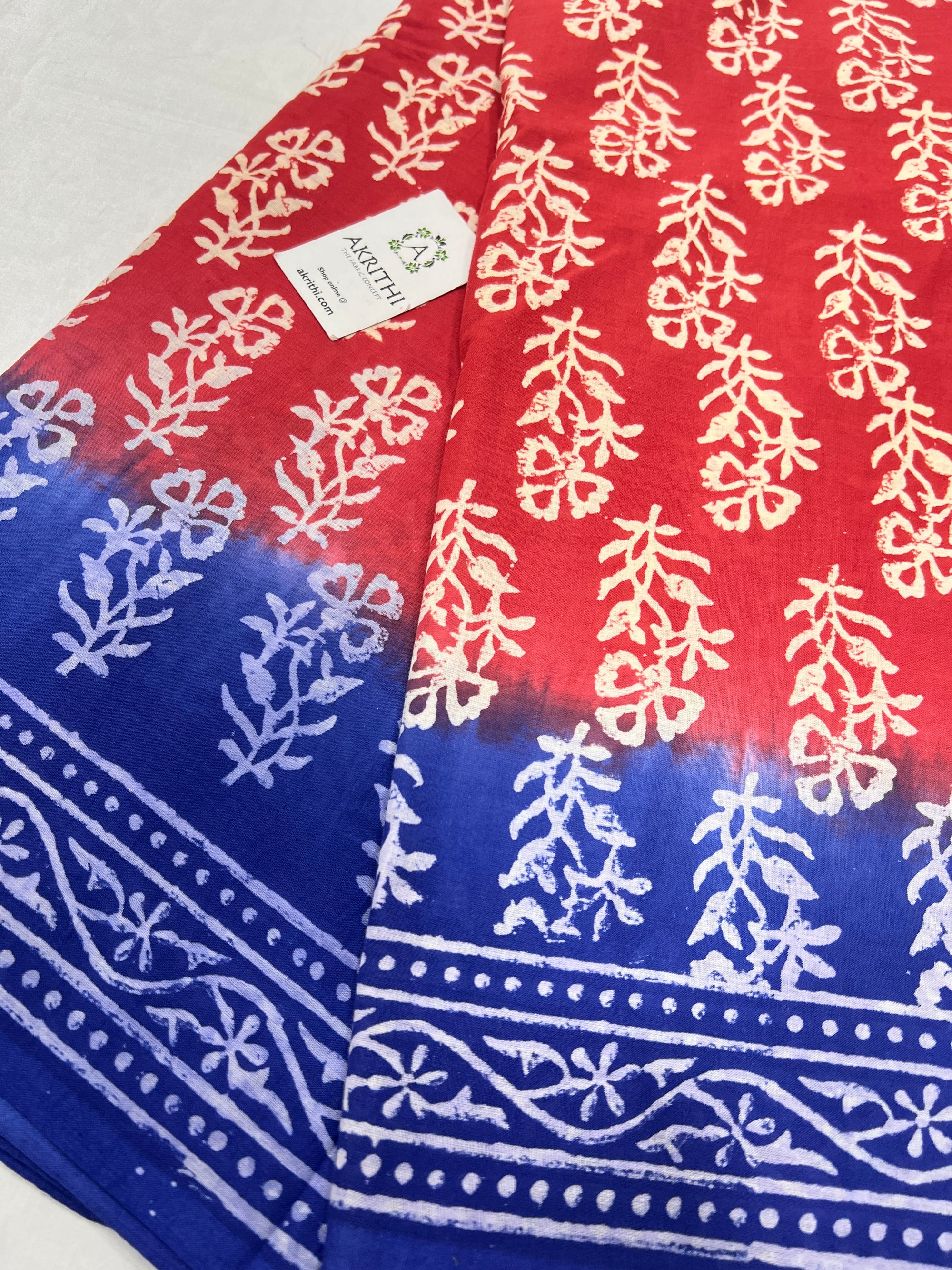 Printed pure cotton saree