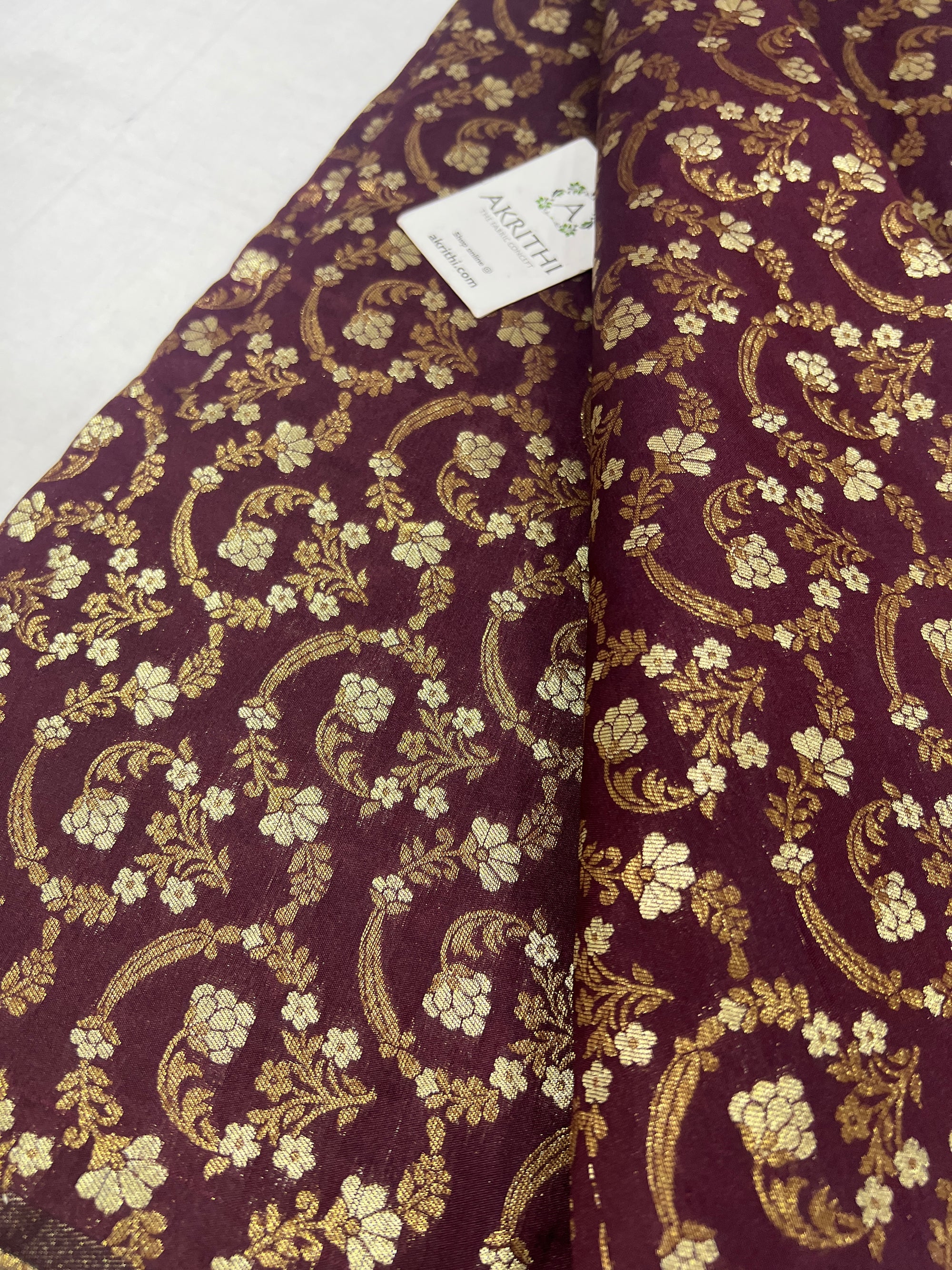 Pure Banarasi brocade fabric