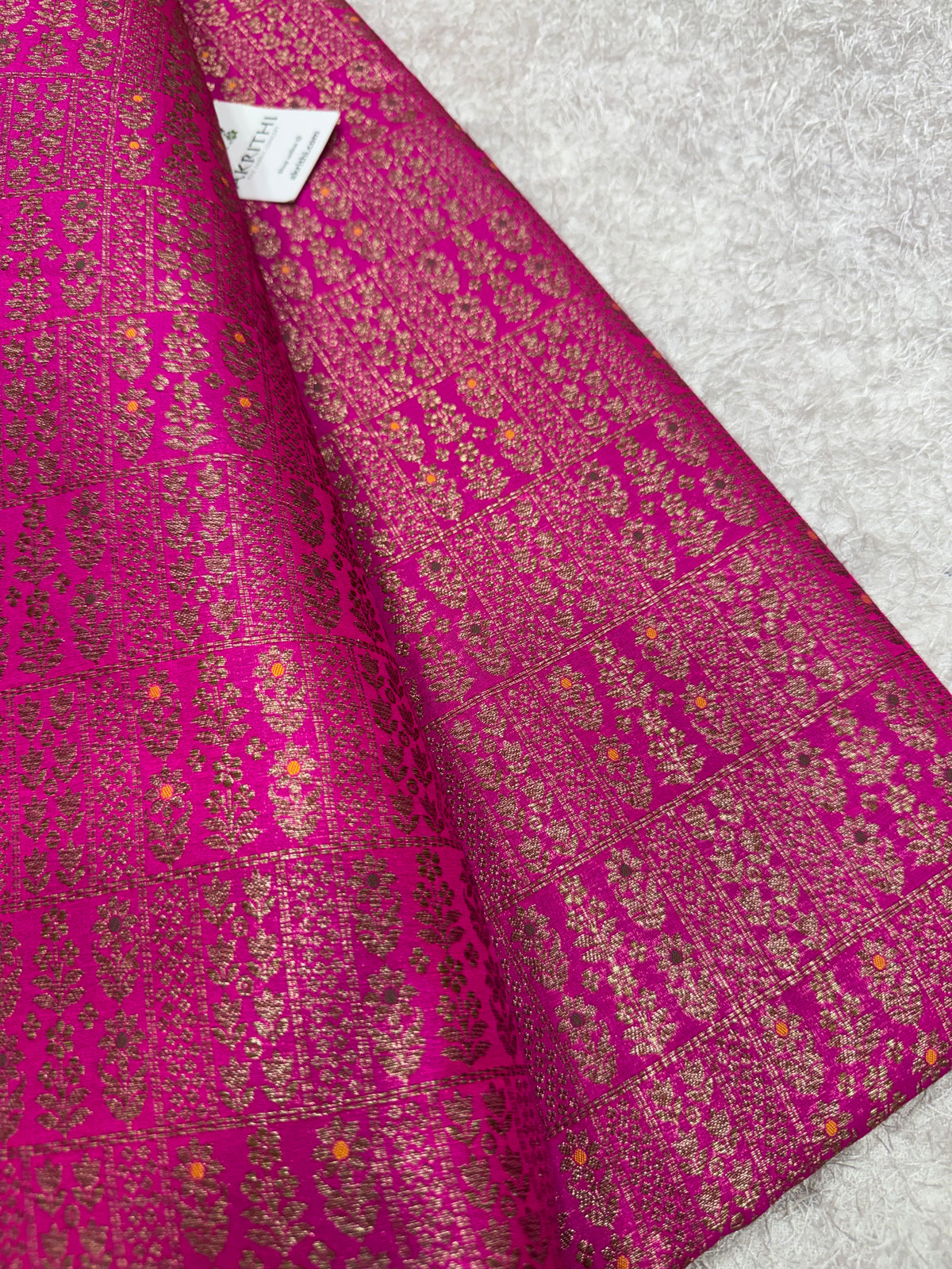 Pure Banarasi brocade antique zari fabric