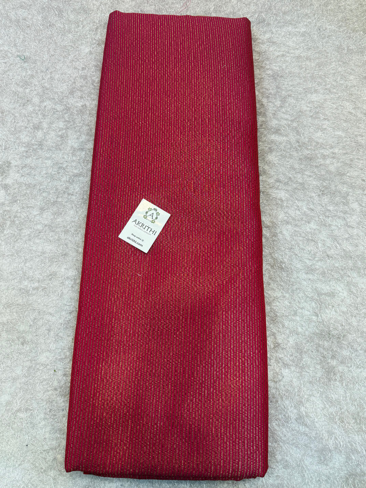 Pure Banarasi brocade striped antique zari fabric