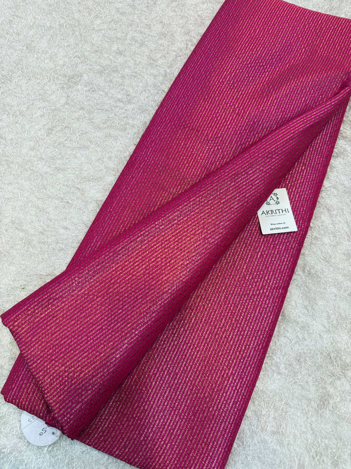 Pure Banarasi brocade striped antique zari fabric
