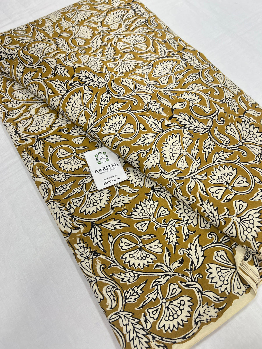 Hand block Printed pure cotton fabric