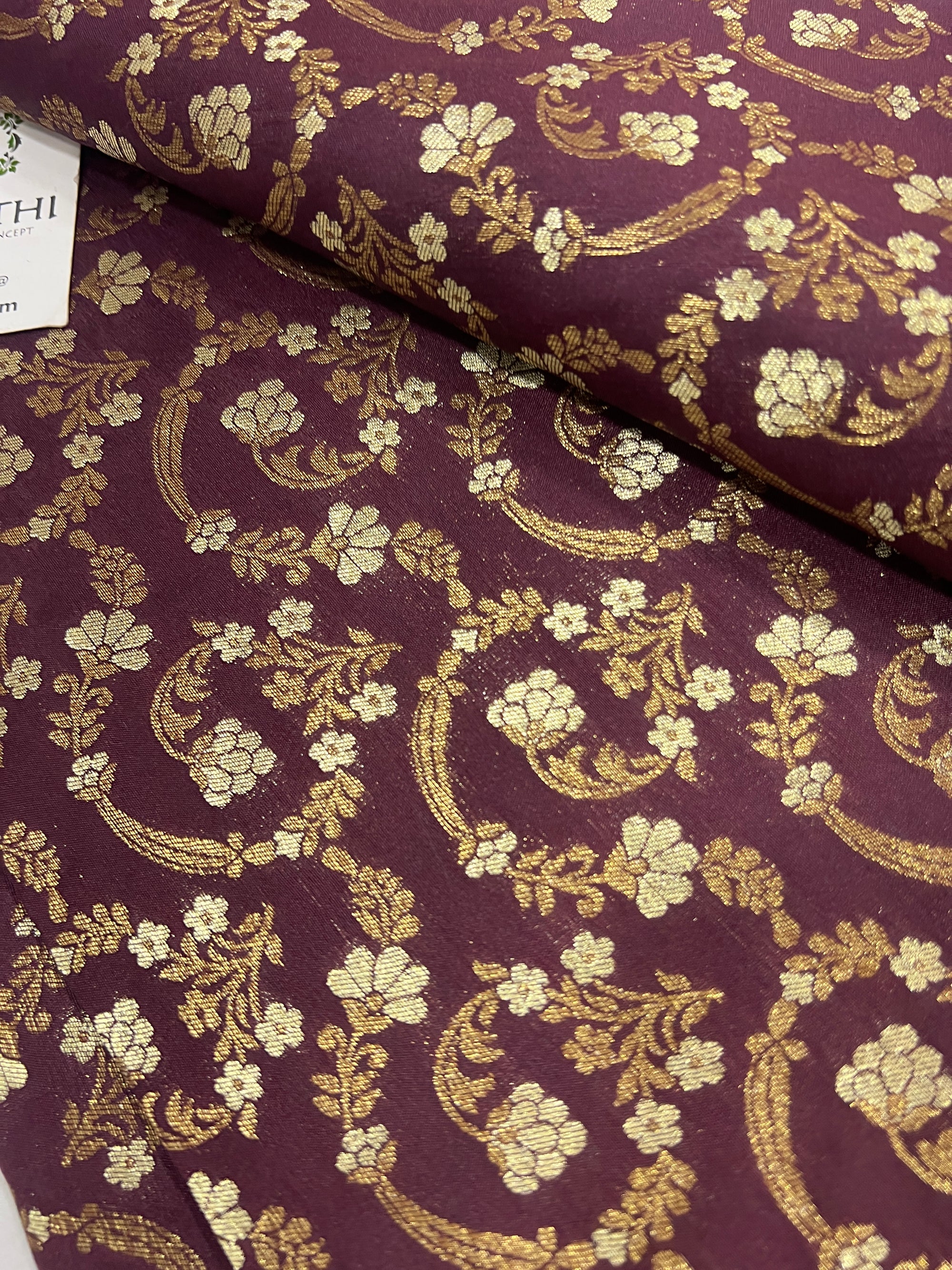 Pure Banarasi brocade fabric