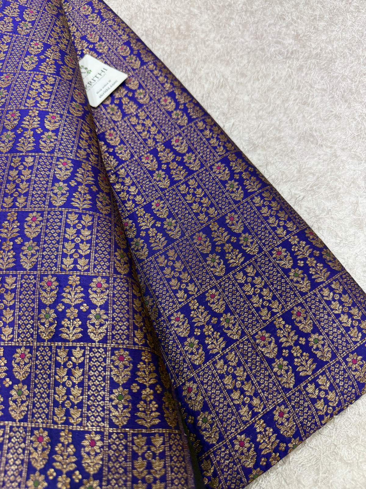Pure Banarasi brocade antique zari fabric