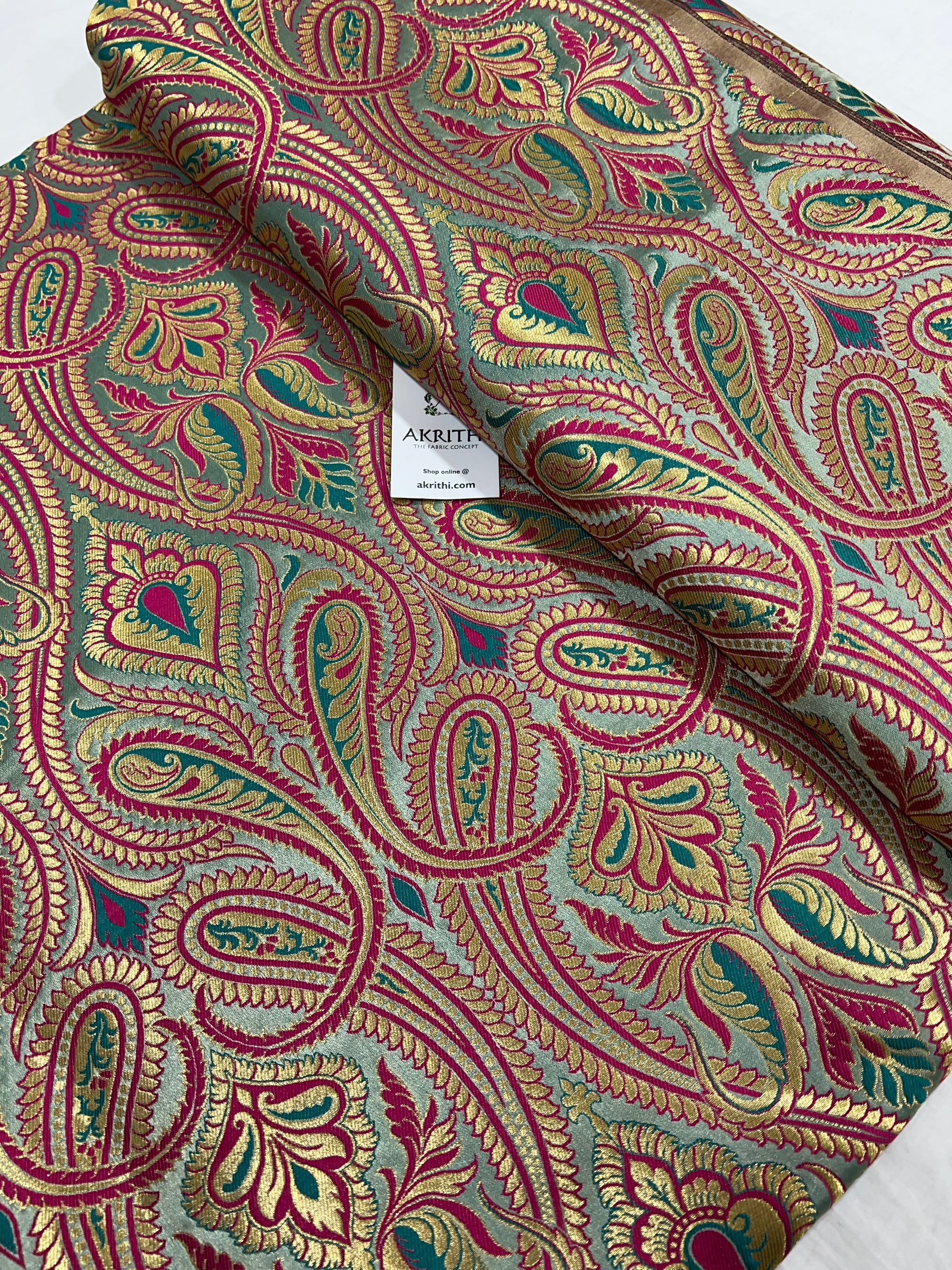 Pure Banarasi brocade fabric