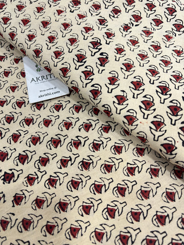 Hand block Printed pure cotton fabric