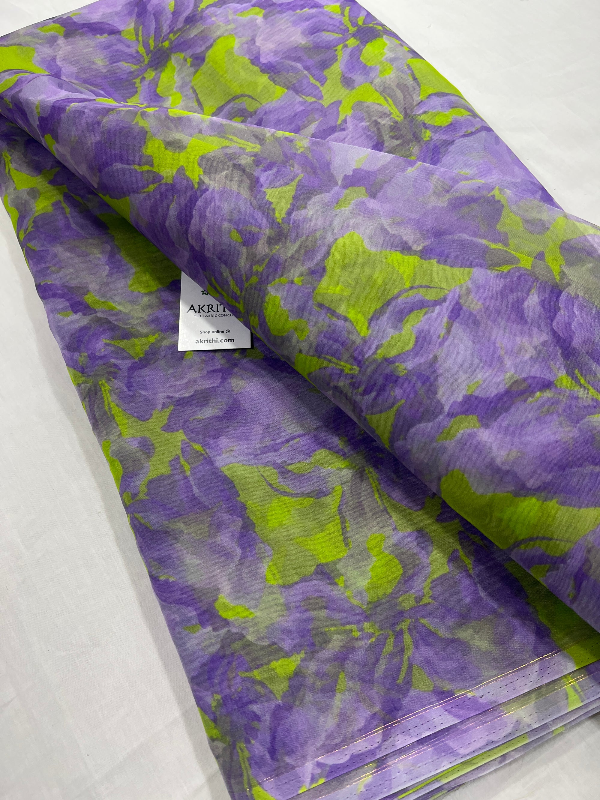 Printed organza fabric