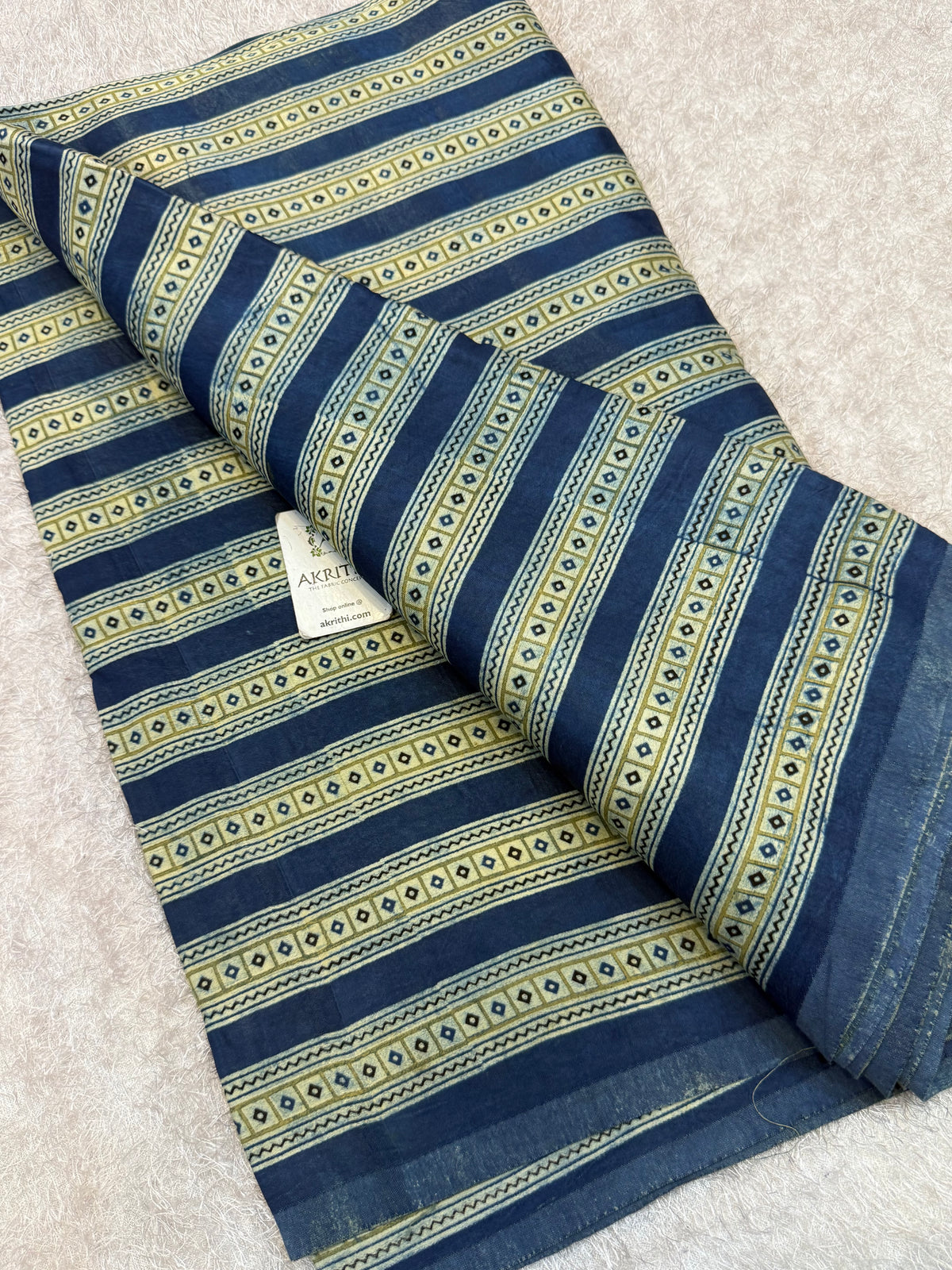 Ajrakh pure mashru silk fabric