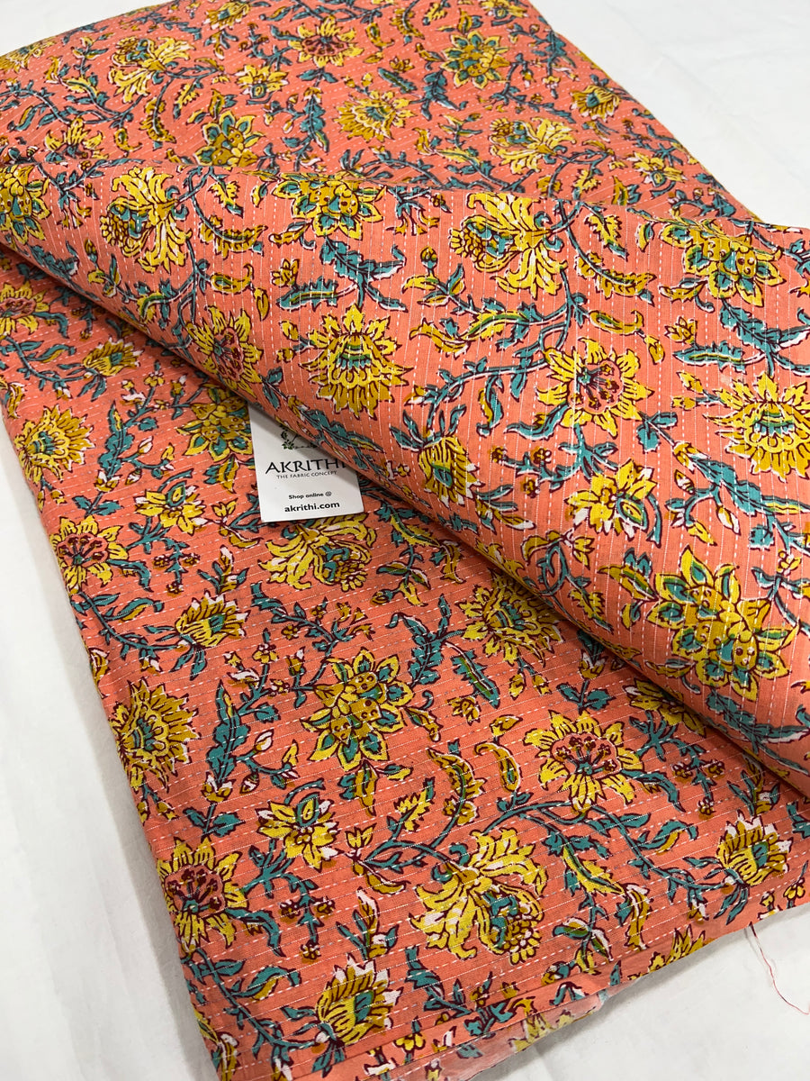 Kantha Printed pure cotton fabric