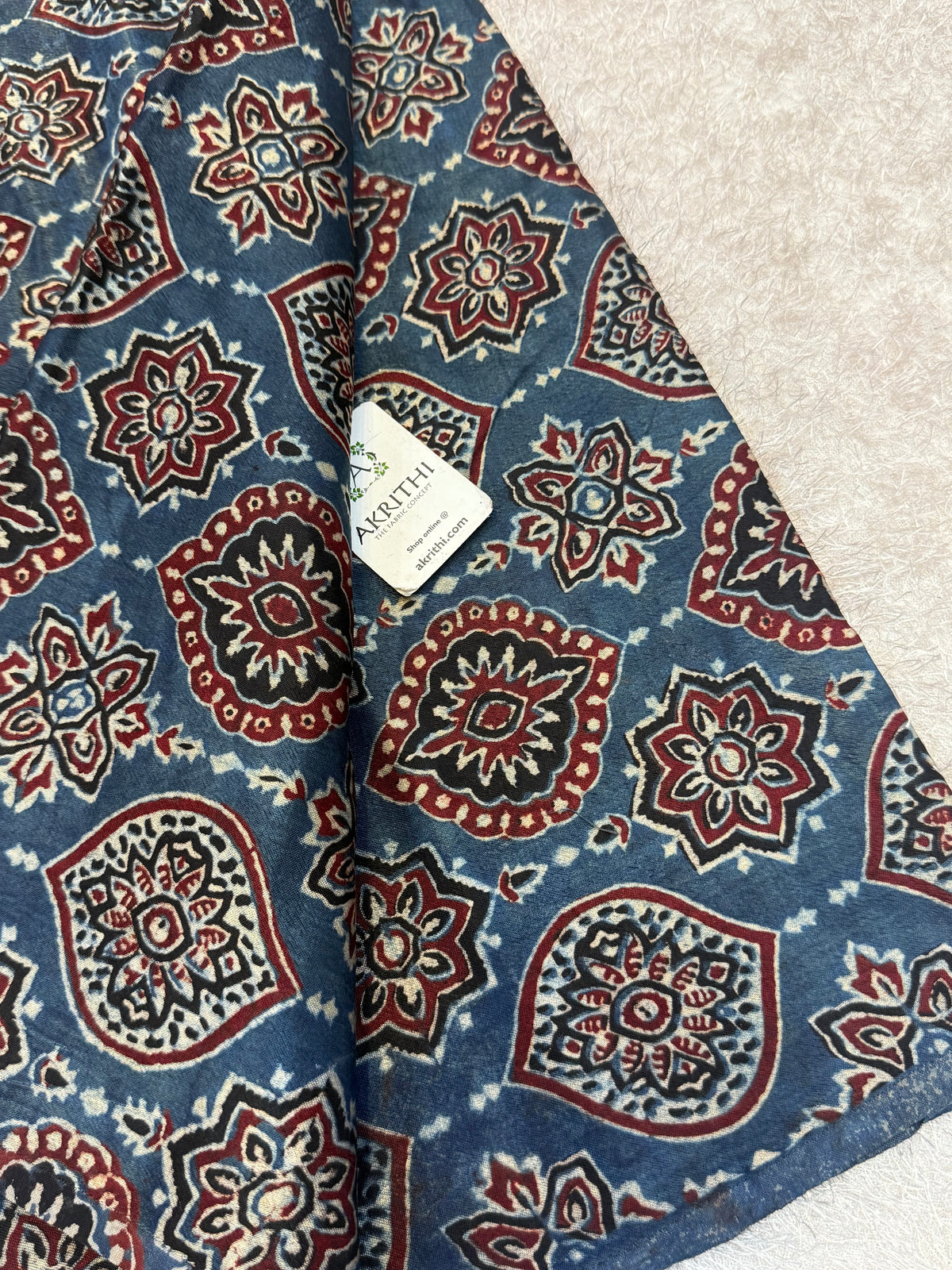 Ajrakh pure mashru silk fabric