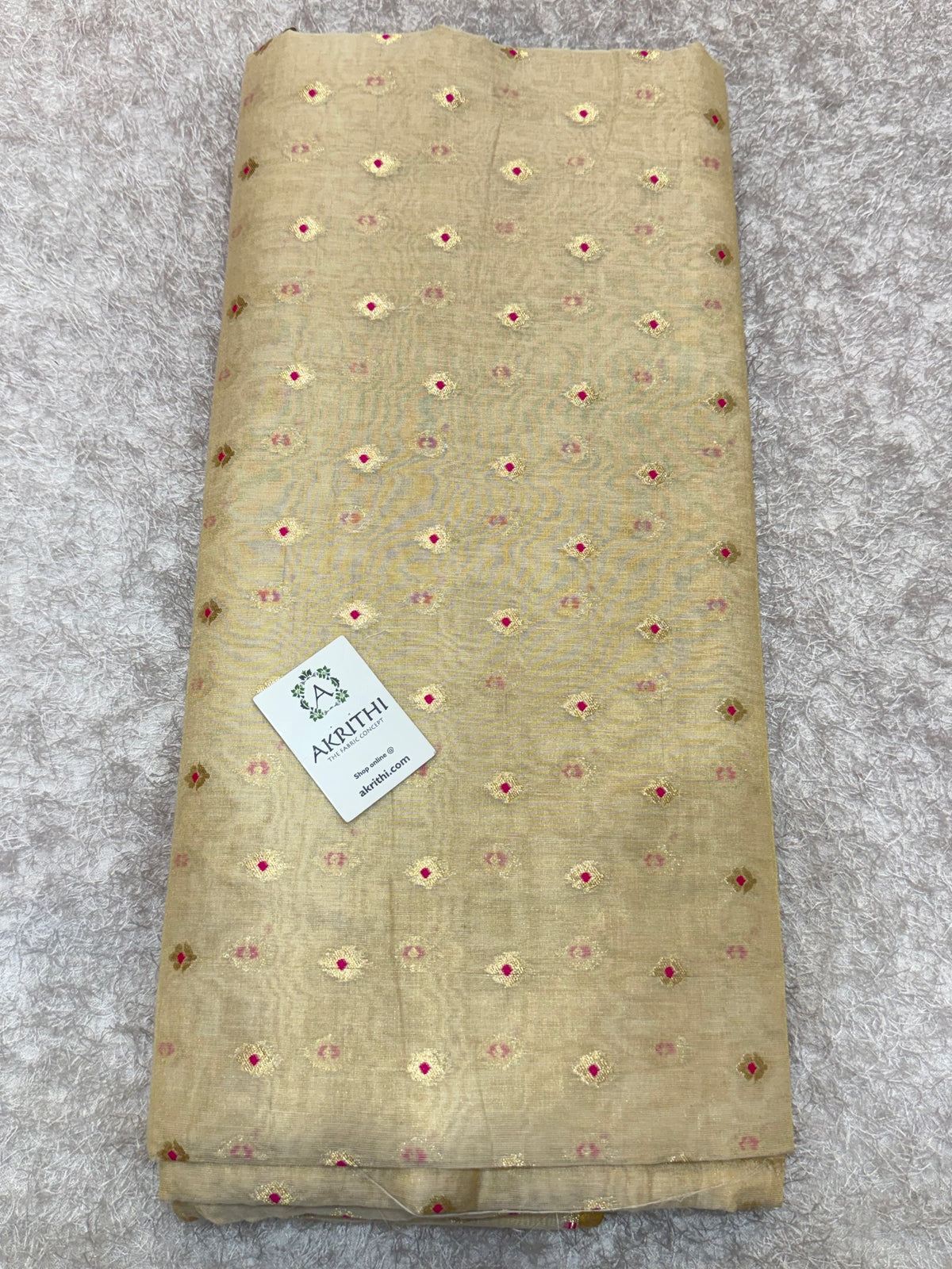 Dyeable banarasi Pure silk chanderi tissue meena butti fabric