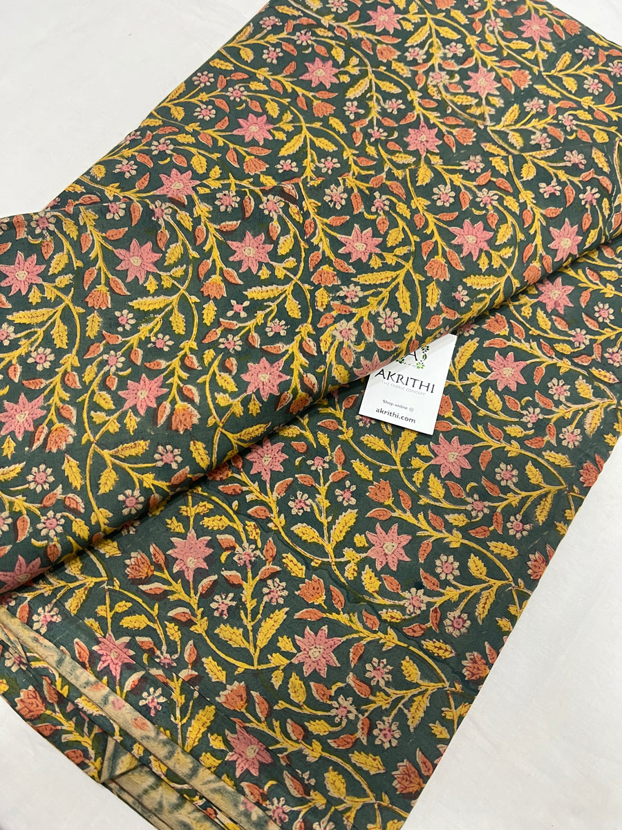 Hand block Printed pure cotton fabric