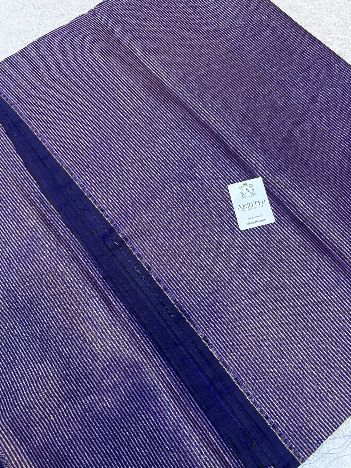 Pure Banarasi brocade striped antique zari fabric