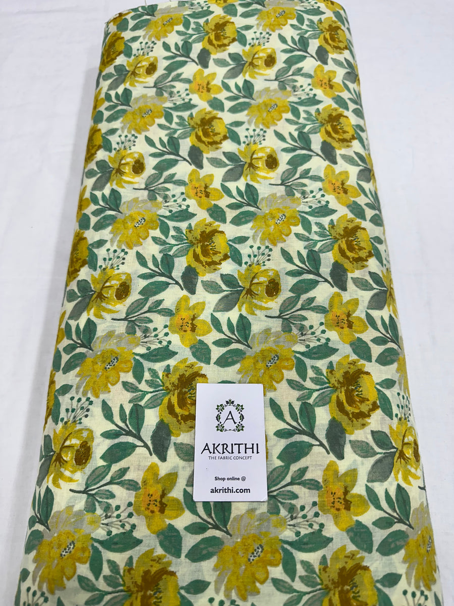 Printed pure cotton fabric