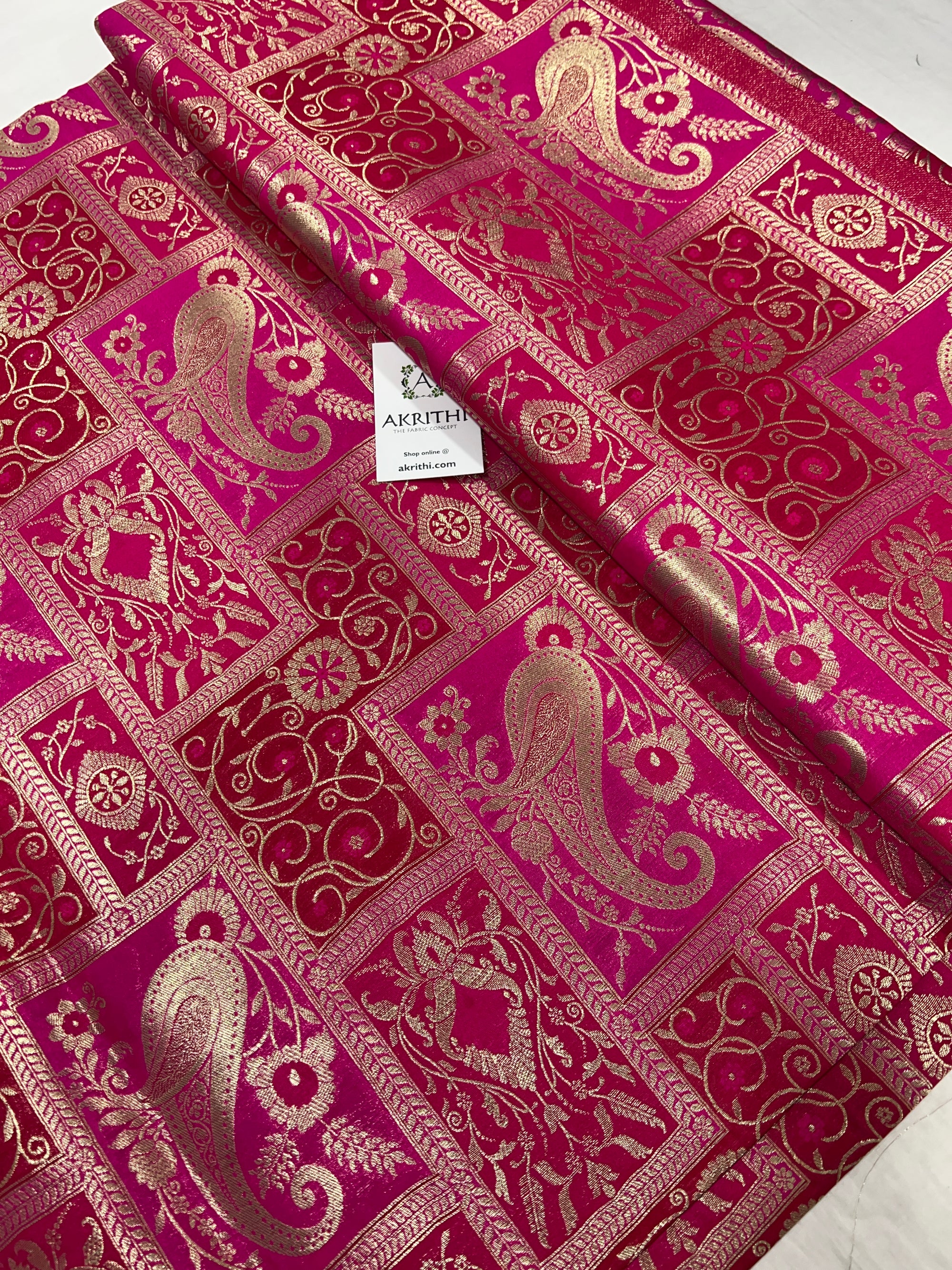 Pure Banarasi brocade fabric