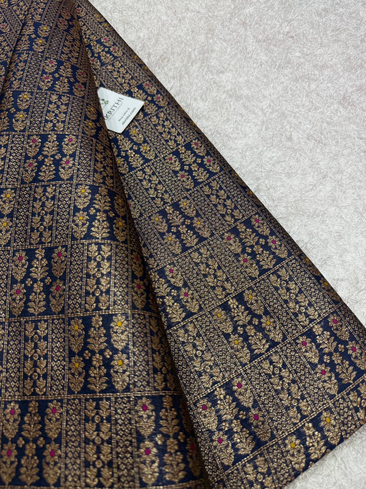 Pure Banarasi brocade antique zari fabric