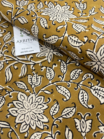 Hand block Printed pure cotton fabric