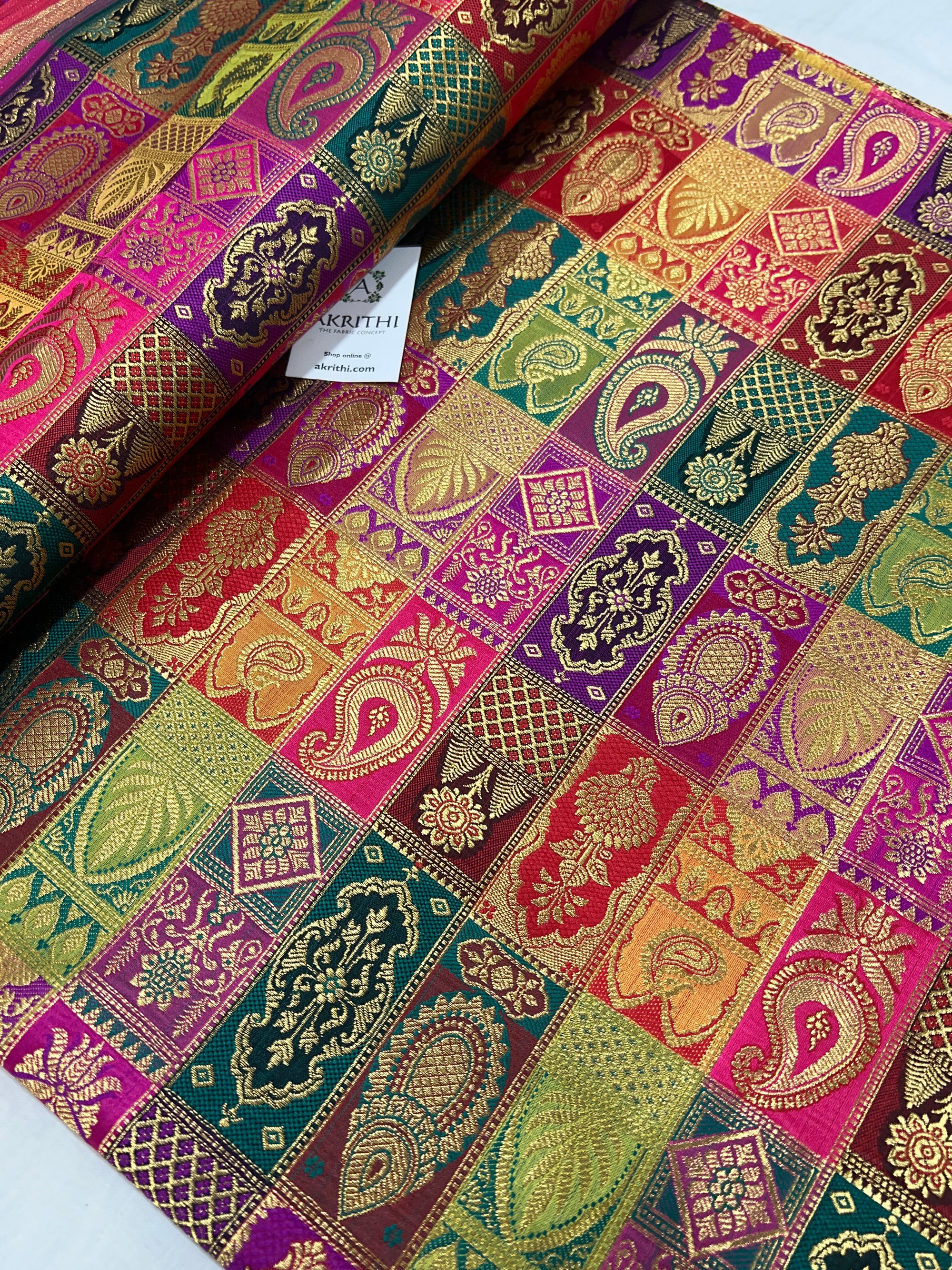 Pure Banarasi brocade fabric